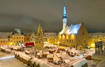 Ратушная площадь в Таллине на Рождество